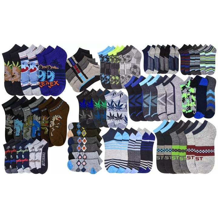 12-Pairs: Mystery Kids Low Cut Ankle Socks Image 1