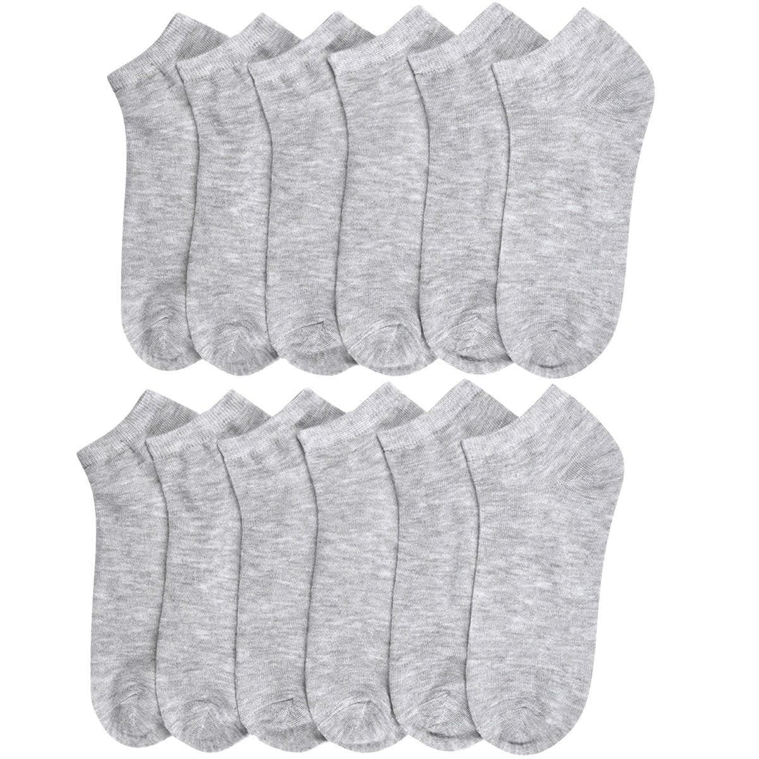 12-Pairs: Womens Classic Low Cut Socks Image 1