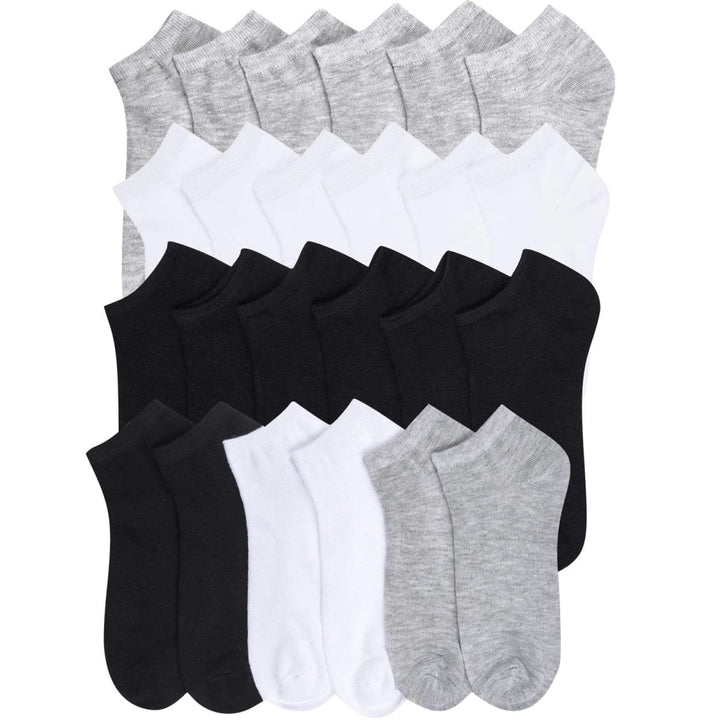 12-Pairs: Womens Classic Low Cut Socks Image 4