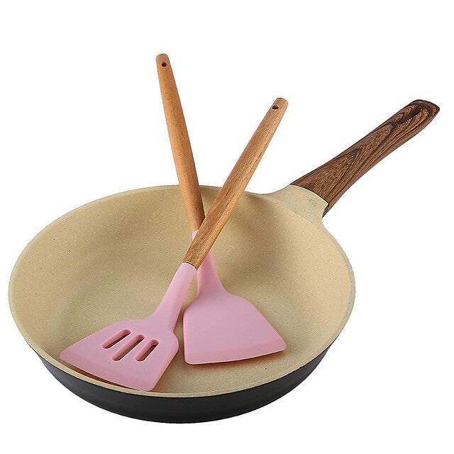 12-Piece: Wood Handle Silicone Kitchenware Image 11