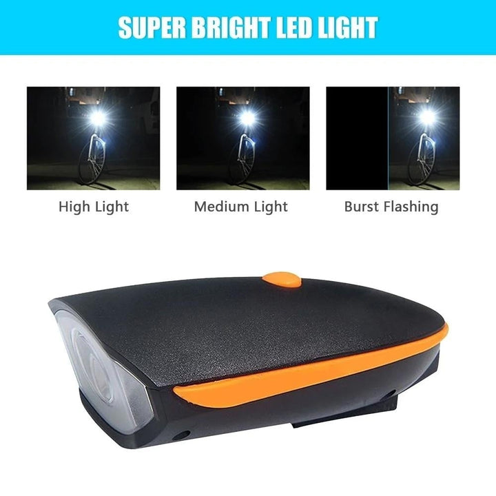 1200mAh Rechargeable Bike Headlight with Horn Image 6