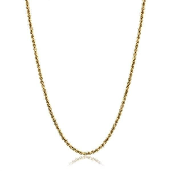 14-Karat Solid Gold Diamond-Cut Rope Chain Image 1