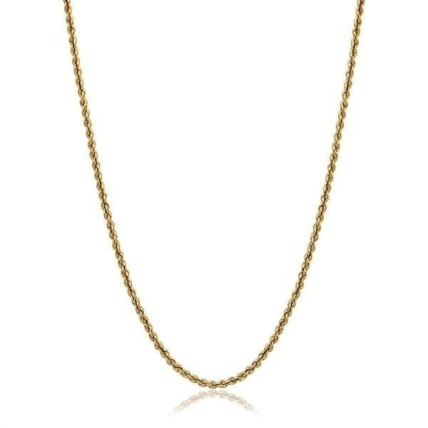 14-Karat Solid Gold Diamond-Cut Rope Chain - Assorted Sizes Image 3