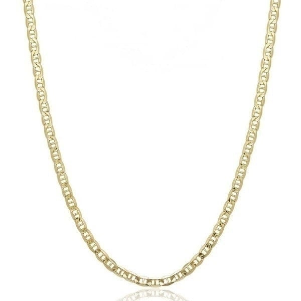 14K Solid Yellow Gold Marina Chain Image 4