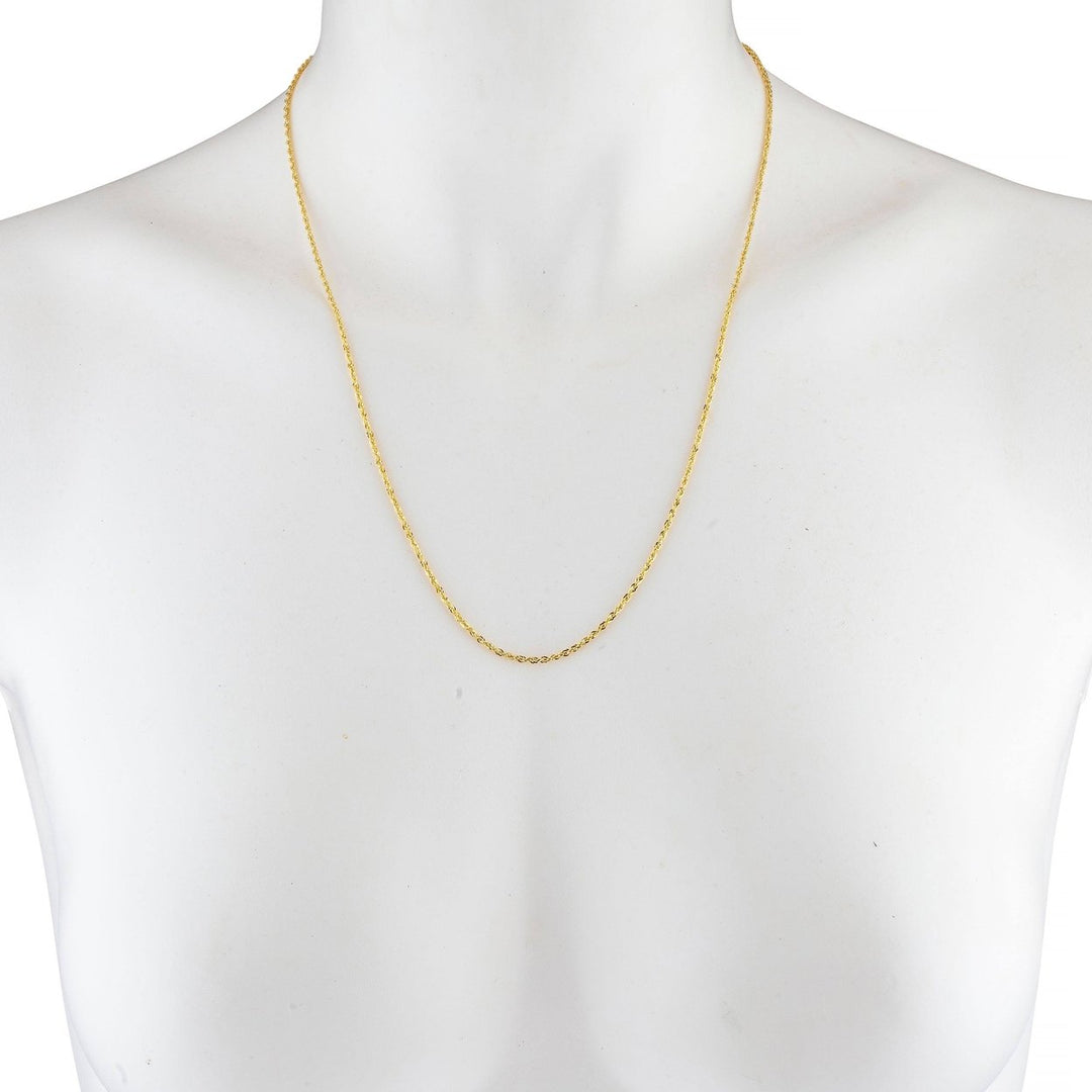 14K Yellow Gold Solid Rope Chain Image 4