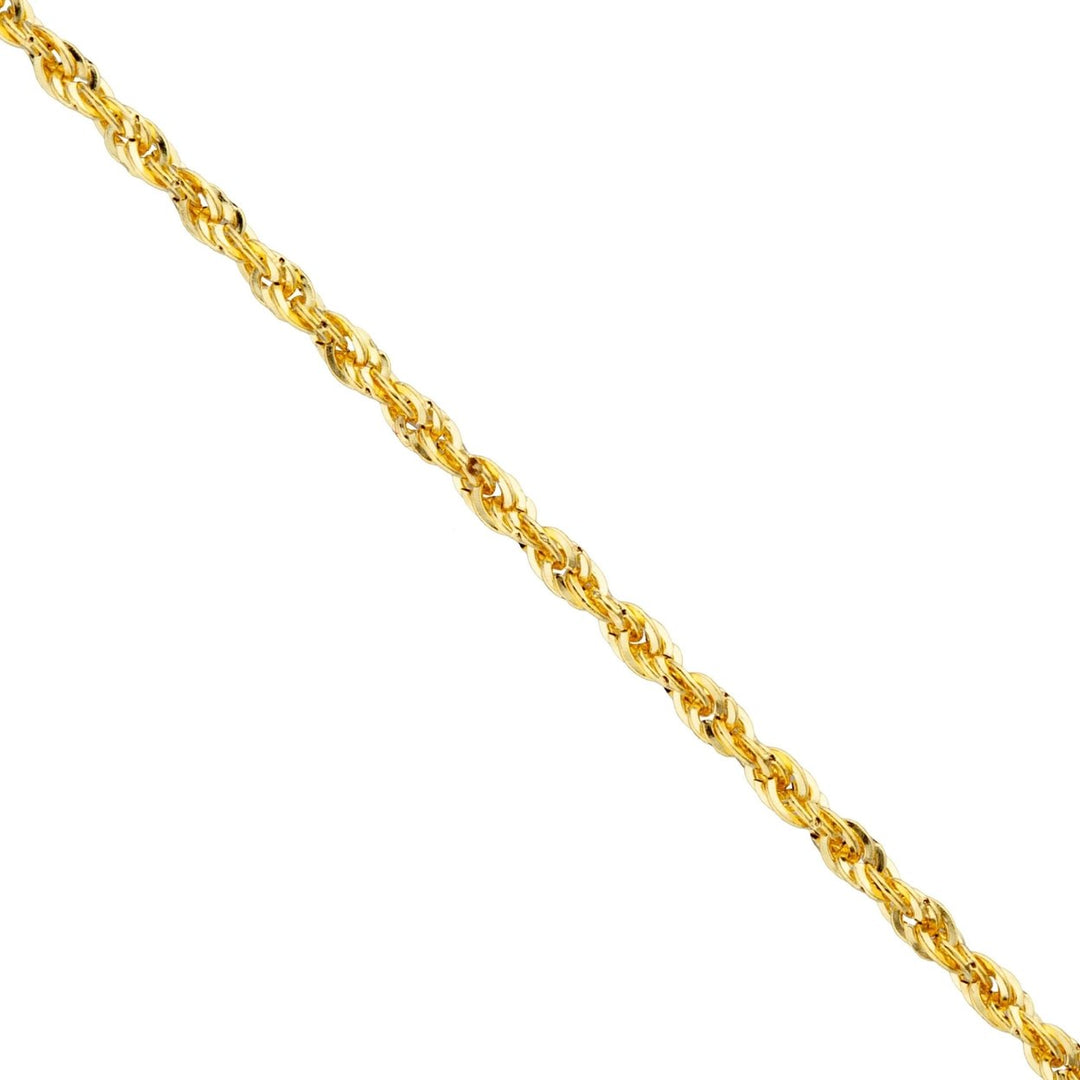 14K Yellow Gold Solid Rope Chain Image 4