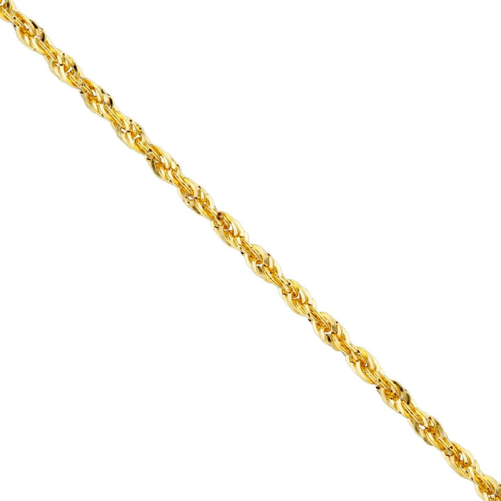 14K Yellow Gold Solid Rope Chain Image 4