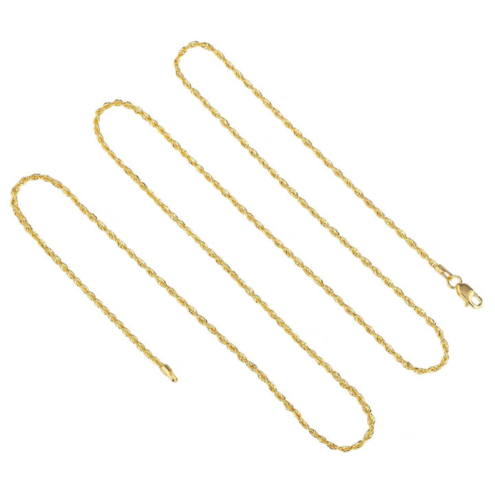 14K Yellow Gold Solid Rope Chain Image 1