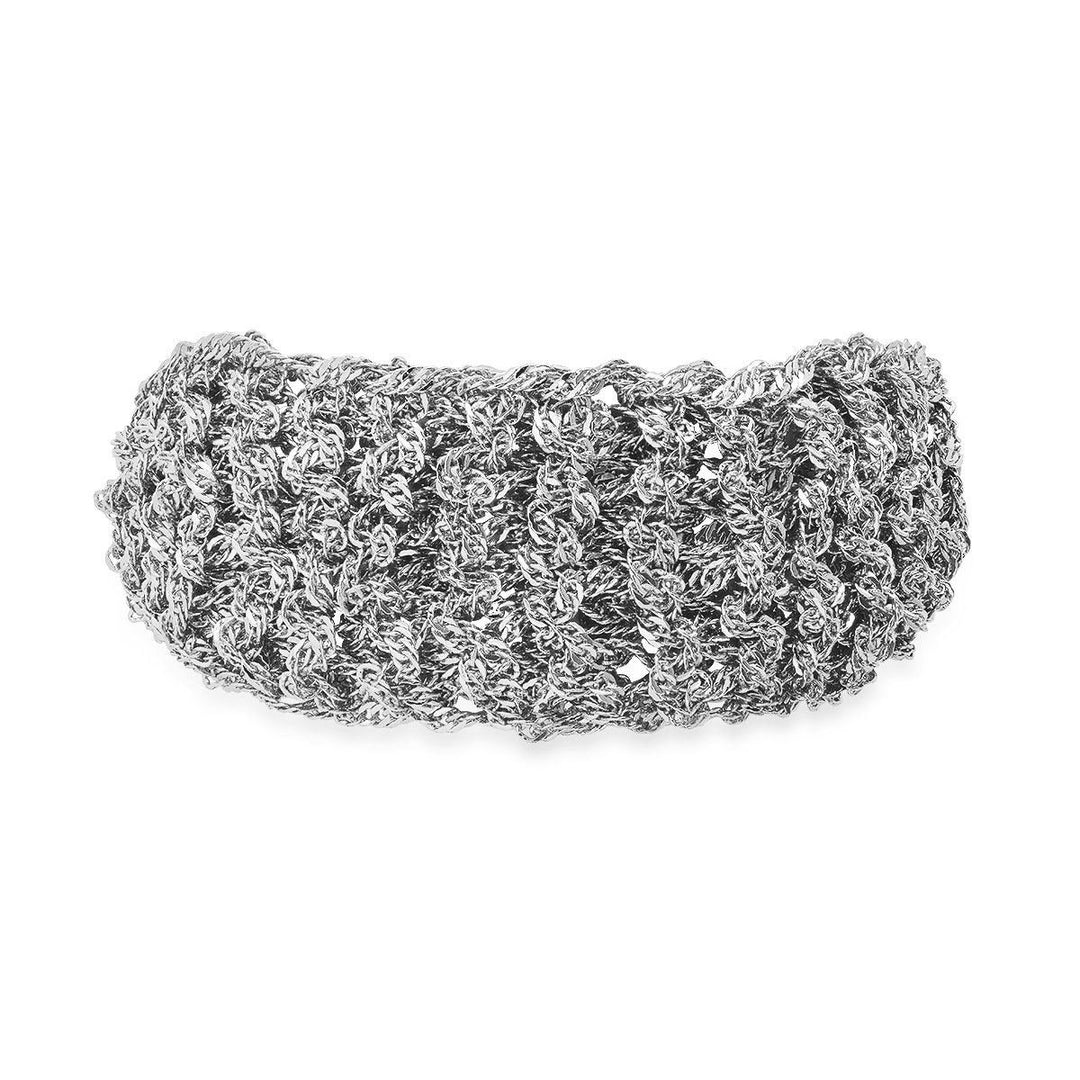 18k White Gold Braided Bracelet Image 4