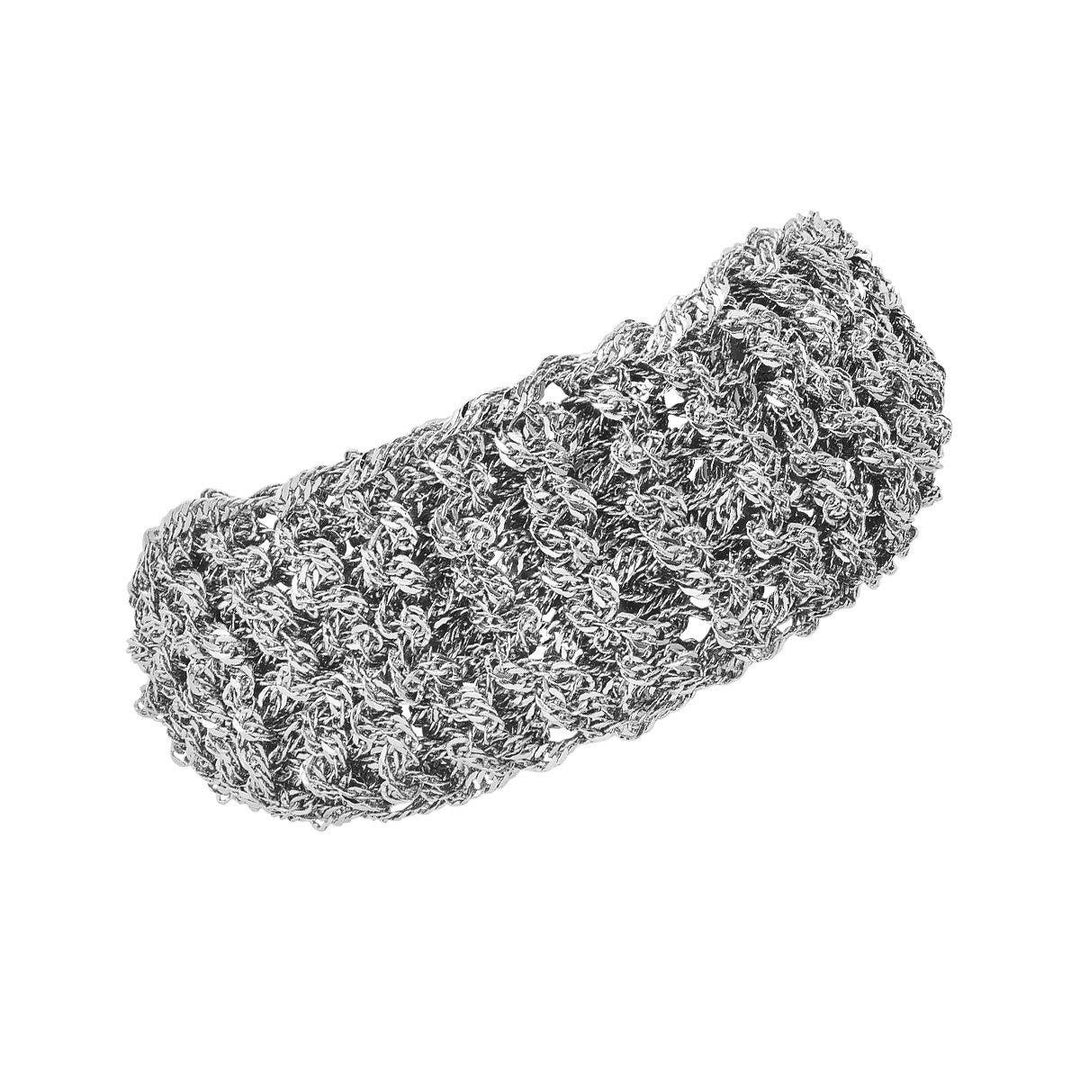 18k White Gold Braided Bracelet Image 4