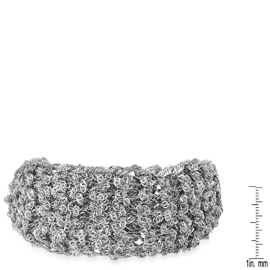 18k White Gold Braided Bracelet Image 6