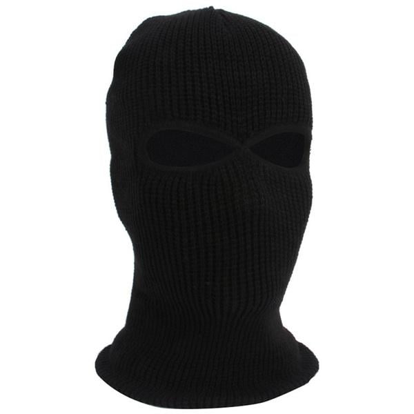 2 Holes Full Face Cover Hood Knitted Balaclava Face Mask Image 3