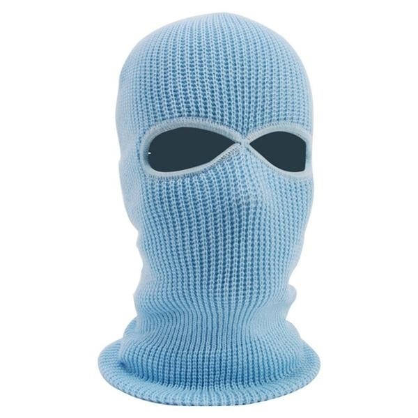 2 Holes Full Face Cover Hood Knitted Balaclava Face Mask Image 7