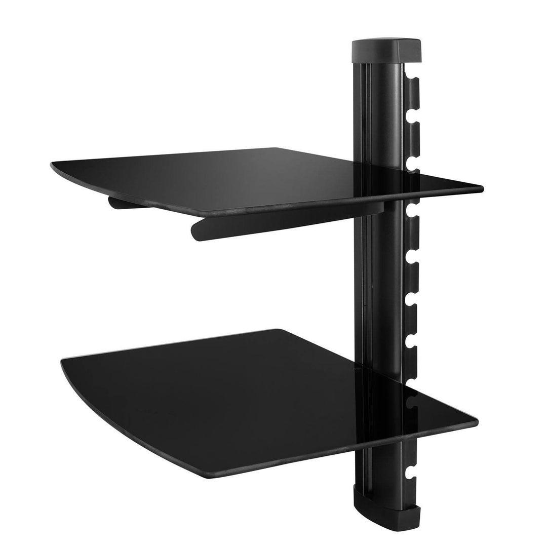 2 Tier Dual Glass Shelf Wall Mount Image 1