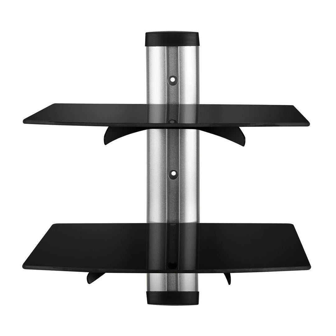 2 Tier Dual Glass Shelf Wall Mount Image 1