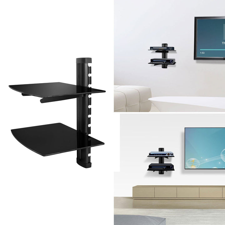 2 Tier Dual Glass Shelf Wall Mount Image 9