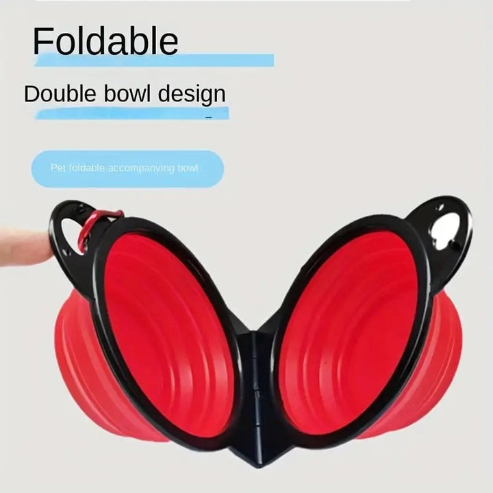 2-in-1 Collapsible Double Dog Bowl Image 6