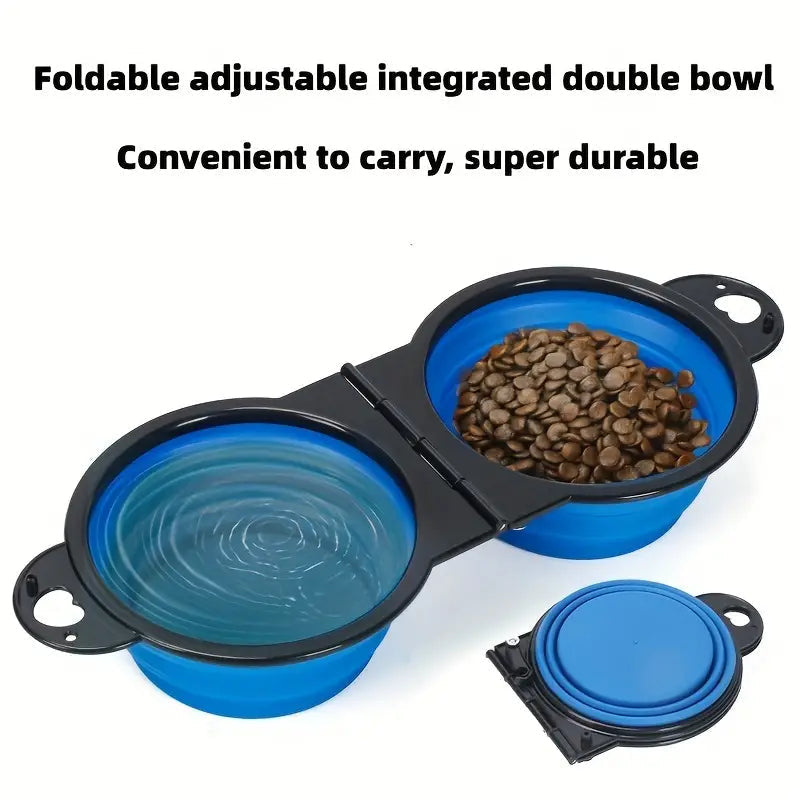 2-in-1 Collapsible Double Dog Bowl Image 7