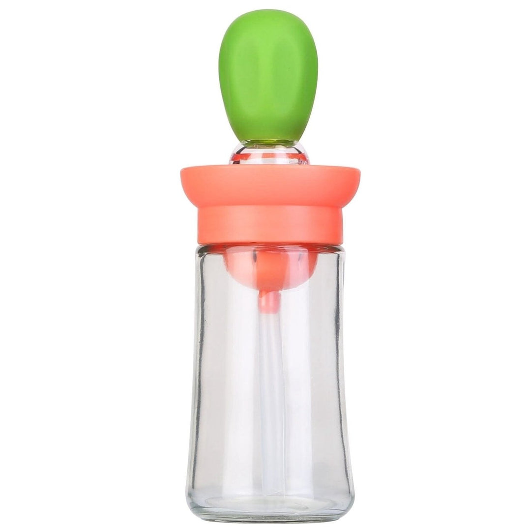 2-in-1 Glass Olive Oil Dispenser with Silicone Dropper Image 1