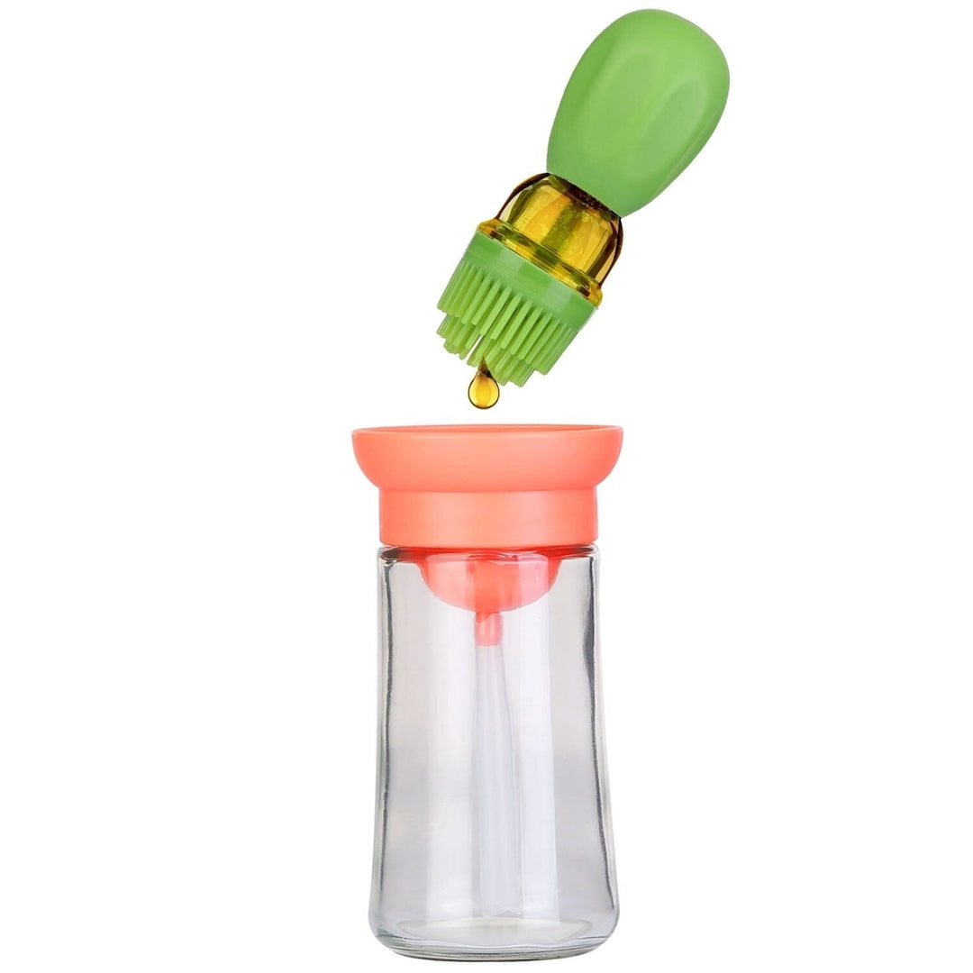 2-in-1 Glass Olive Oil Dispenser with Silicone Dropper Image 7