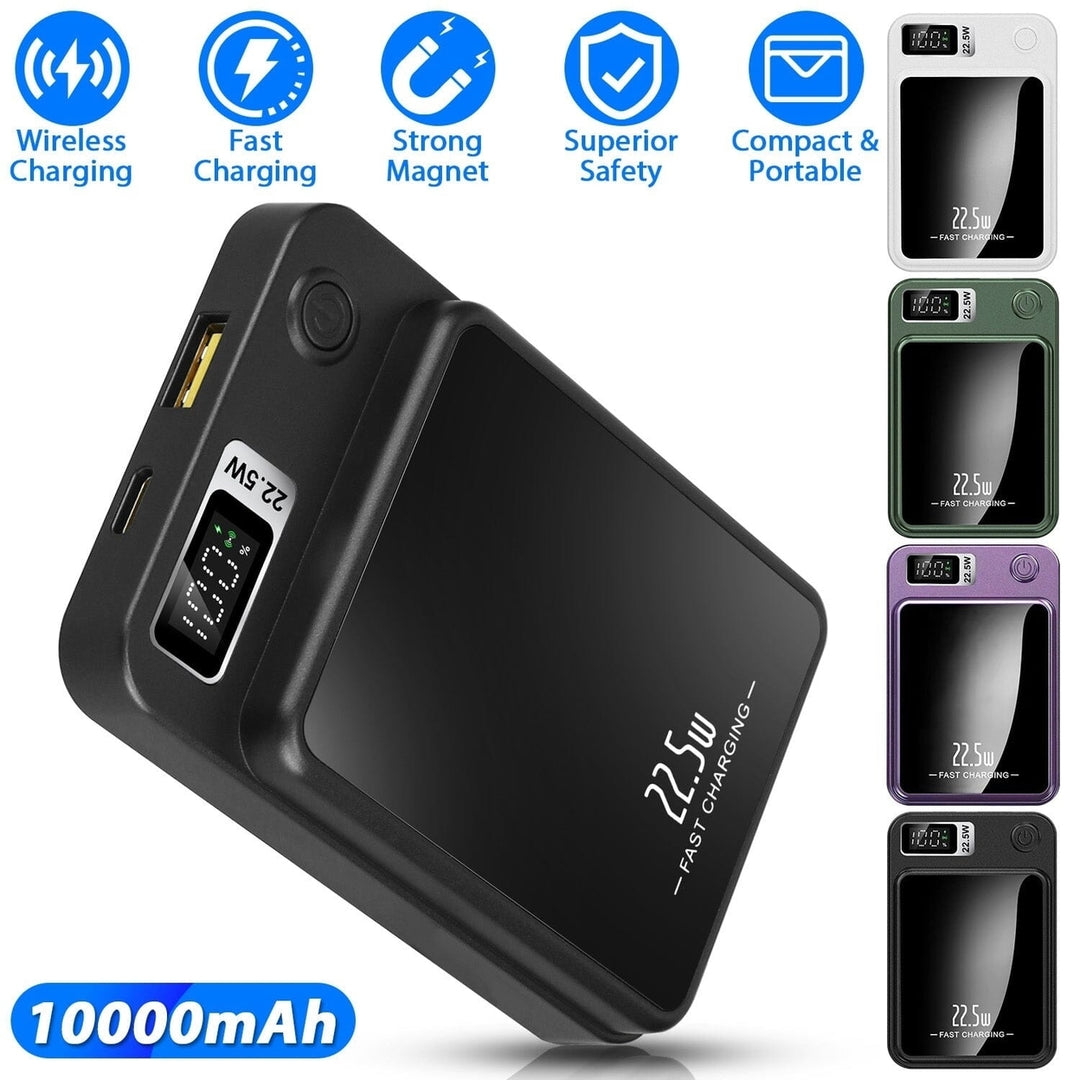 2-in-1 Magnetic Wireless Power Bank 10000mAh PD20W Fast Charger Mag Safe Image 12