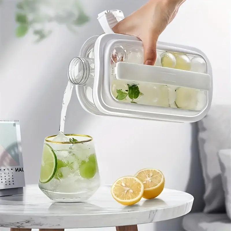 2-in-1 Portable Ice Ball Maker Kettle With 17 Grids Flat Body Lid Cooling Ice Pop/Cube Molds Image 4