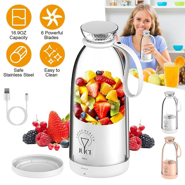 2-in-1 Portable Fruit Blender Rechargeable Image 8