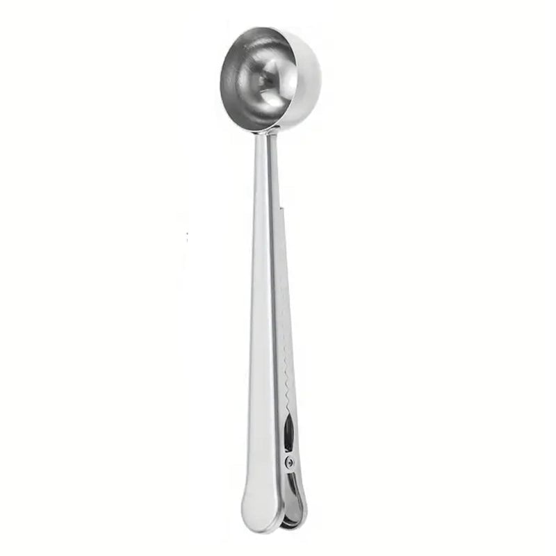 2-in-1 Stainless Steel Coffee Spoon and Sealing Clip Image 2