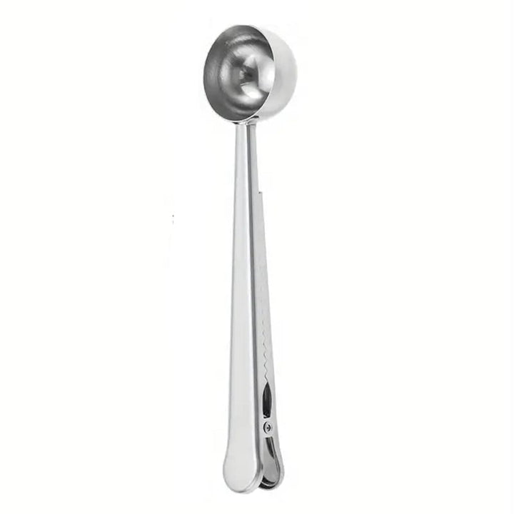 2-in-1 Stainless Steel Coffee Spoon and Sealing Clip Image 1