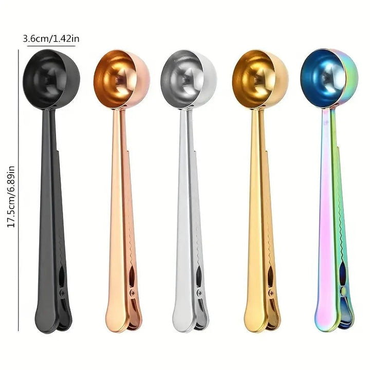 2-in-1 Stainless Steel Coffee Spoon and Sealing Clip Image 8