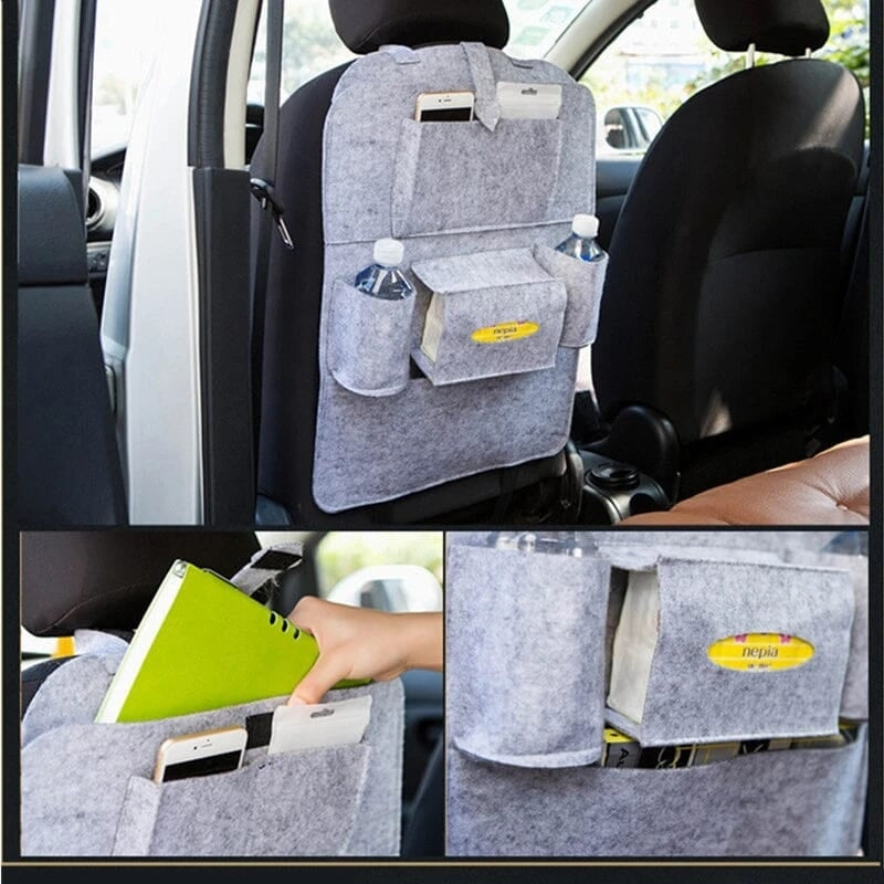 2-Pack: Car Seat Back Storage Bag Multifunctional Adjustable Backseat Storage Bag Image 8