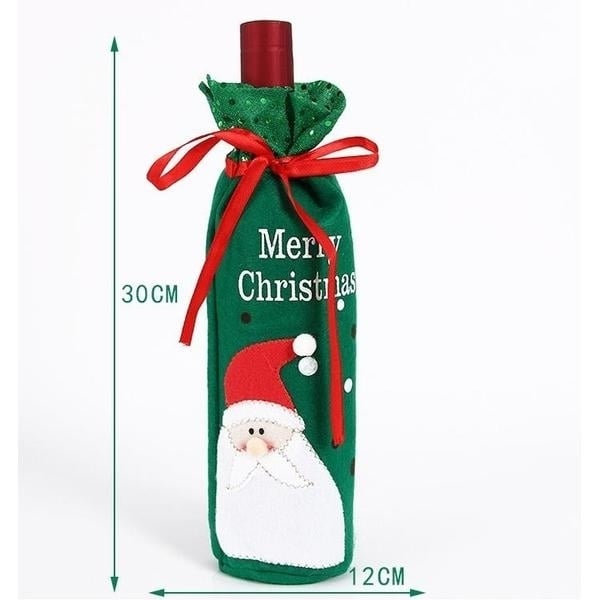 2-Pack: Christmas Decorations Red Wine Bag Image 6