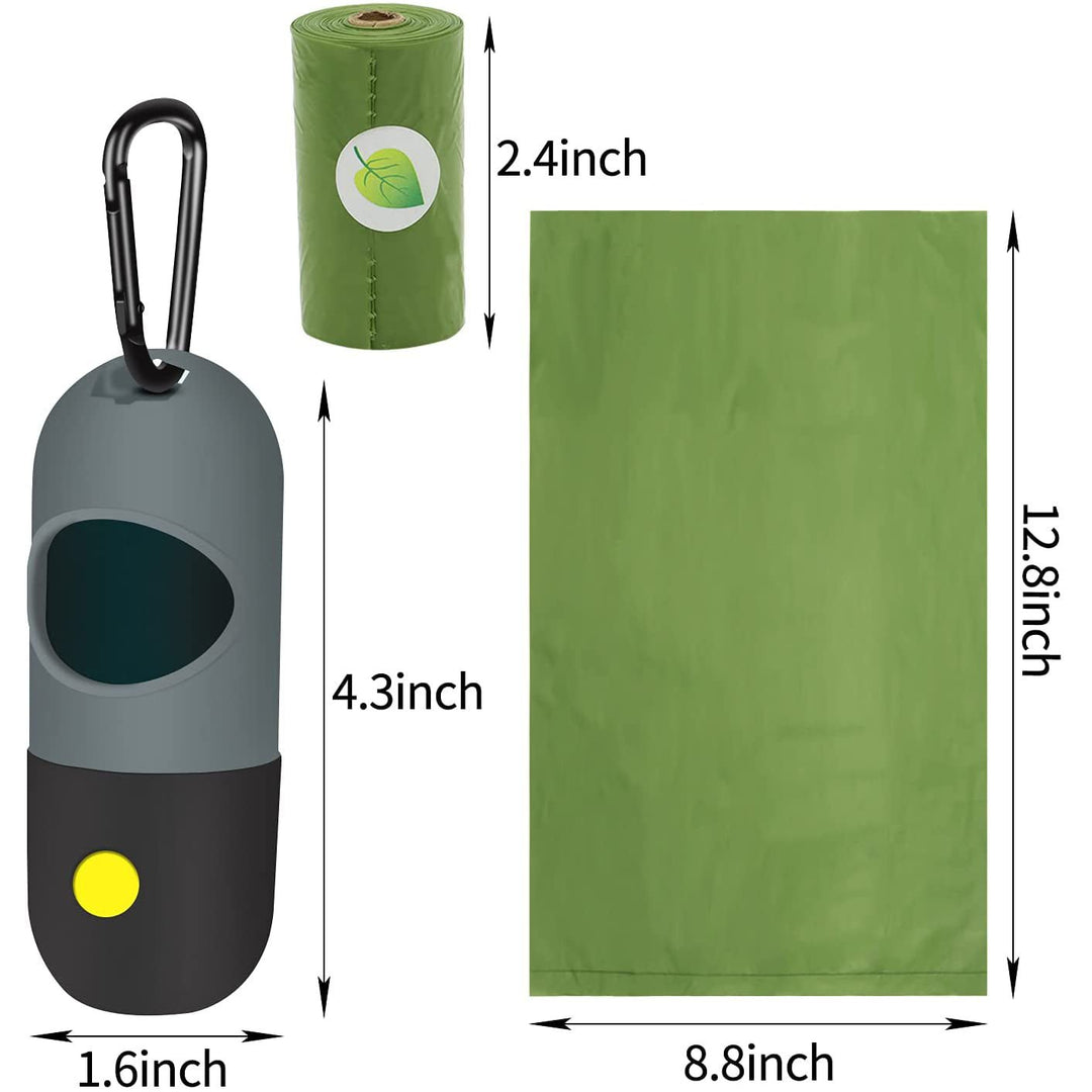 2-Pack: Dog Poop Bag Dispenser with Built-in LED Flashlight Image 4