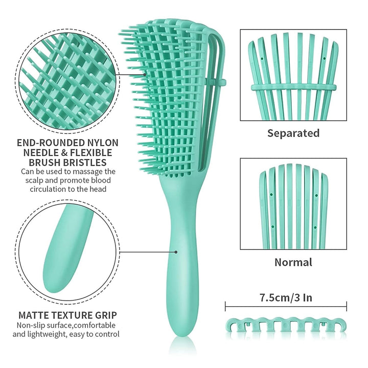 2-Pack: Detangler Brush for Curly Hair Afro Textured 3a to 4c Kinky Wavy Image 6