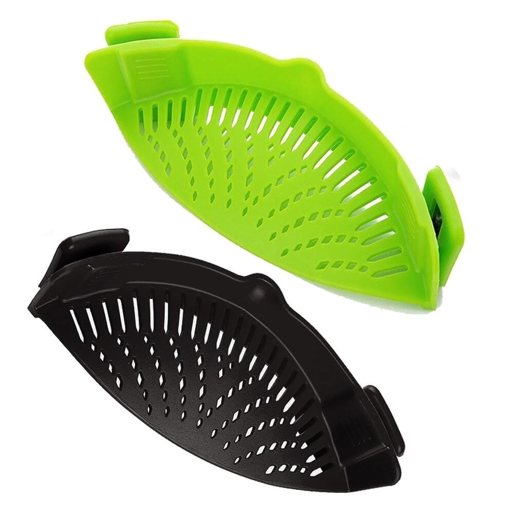 2-Pack: Easy Snap On Heat Resistance Silicone Kitchen Strainer Image 4