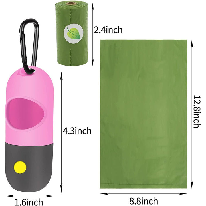 2-Pack: Dog Poop Bag Dispenser with Built-in LED Flashlight Image 10