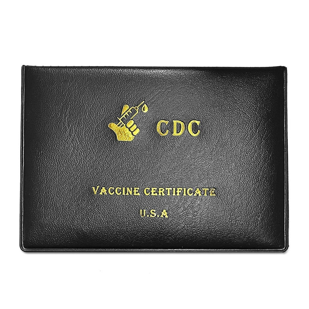 2-Pack: Faux Leather CDC Vaccination Card Immunization Record Protector Holder Image 6