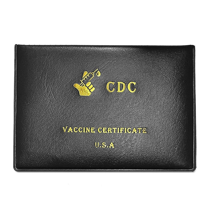 2-Pack: Faux Leather CDC Vaccination Card Immunization Record Protector Holder Image 6