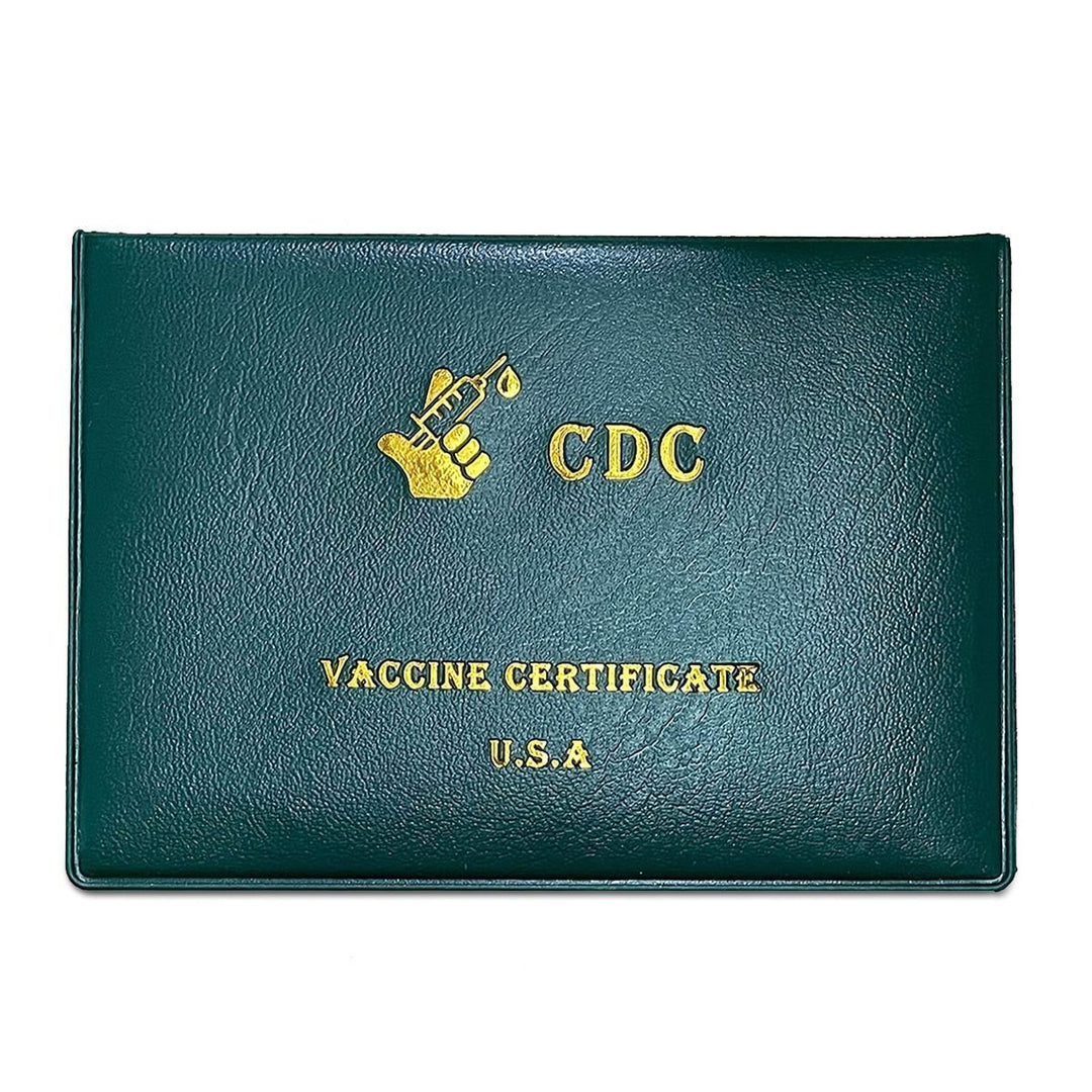 2-Pack: Faux Leather CDC Vaccination Card Immunization Record Protector Holder Image 8