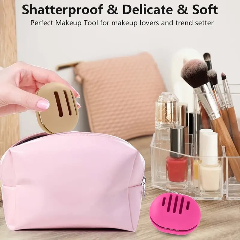 2-Pack: Silicone Makeup Sponge Holder Case Image 9