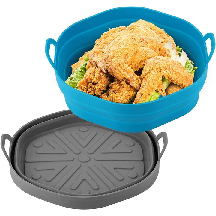 2-Pack: Foldable Silicone Air Fryer Liner Image 2