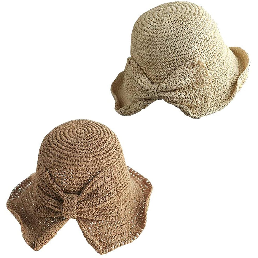 2-Pack: Foldable Wide Brim Floppy Straw Hat Image 1