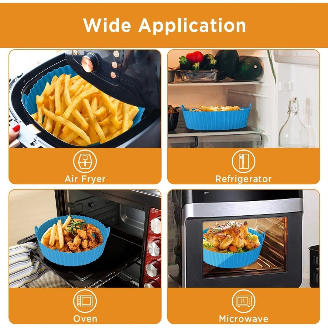 2-Pack: Foldable Silicone Air Fryer Liner Image 9