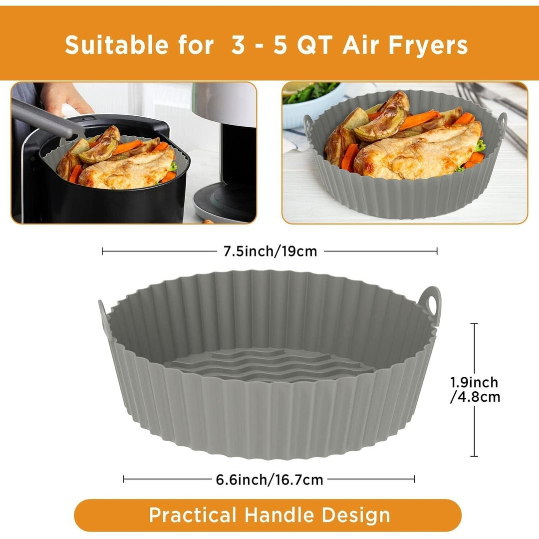 2-Pack: Foldable Silicone Air Fryer Liner Image 10