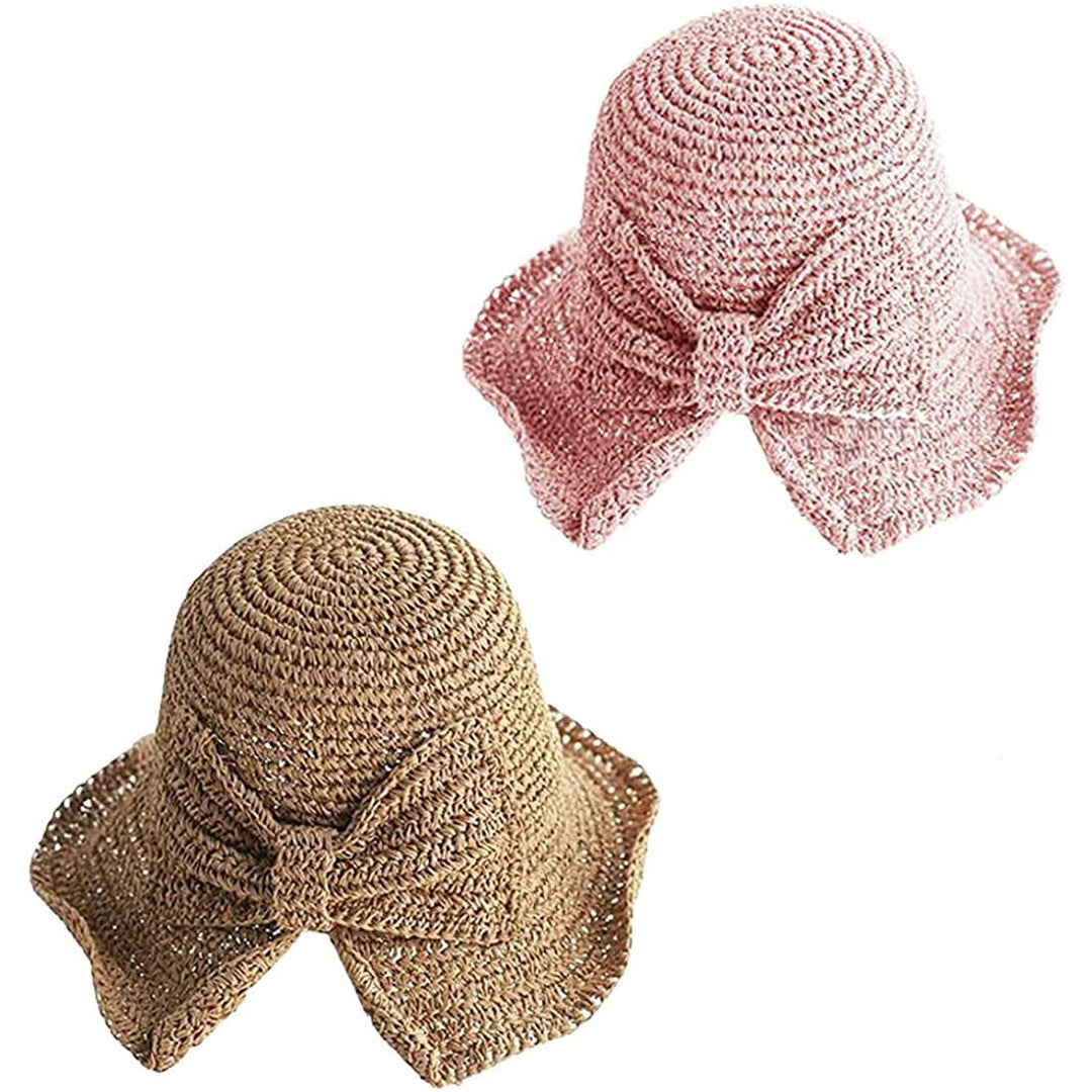 2-Pack: Foldable Wide Brim Floppy Straw Hat Image 4