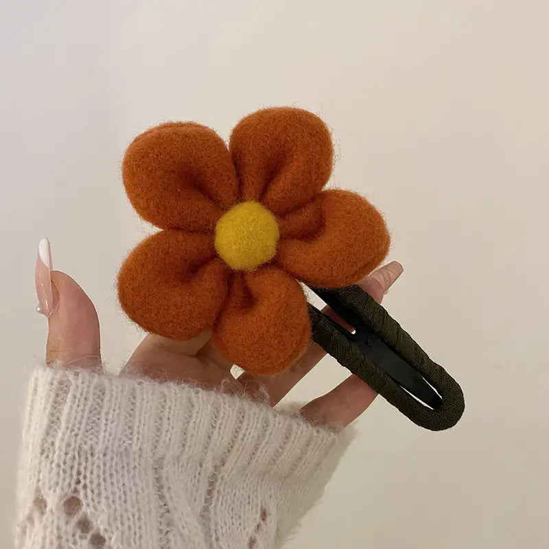 2-Pack: Gorgeous Plush Flower Hairpin Image 2