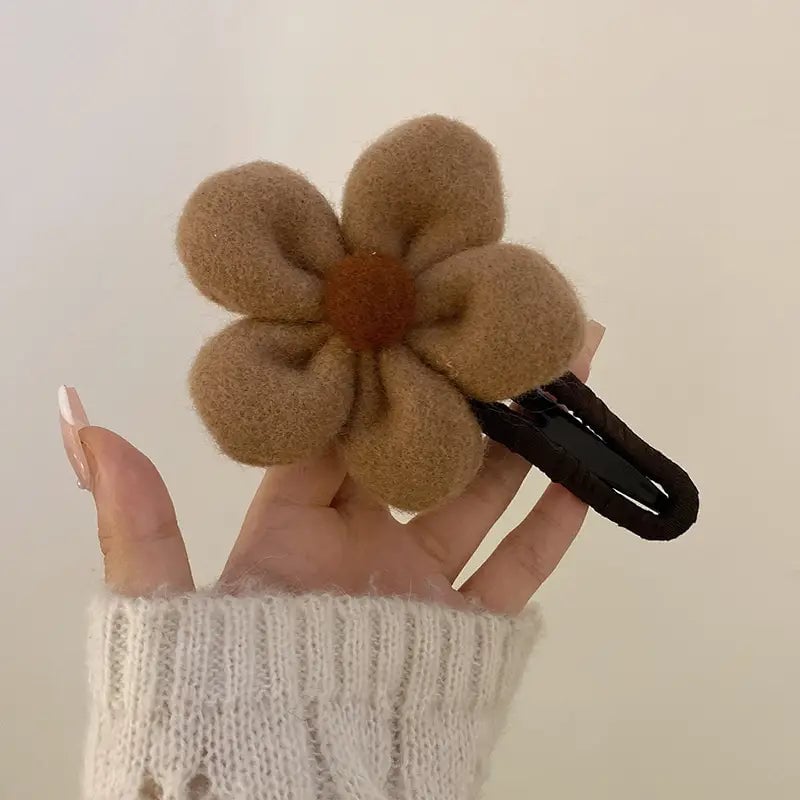 2-Pack: Gorgeous Plush Flower Hairpin Image 6