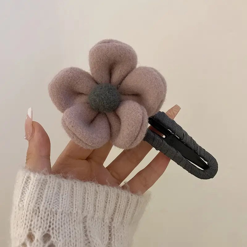 2-Pack: Gorgeous Plush Flower Hairpin Image 7