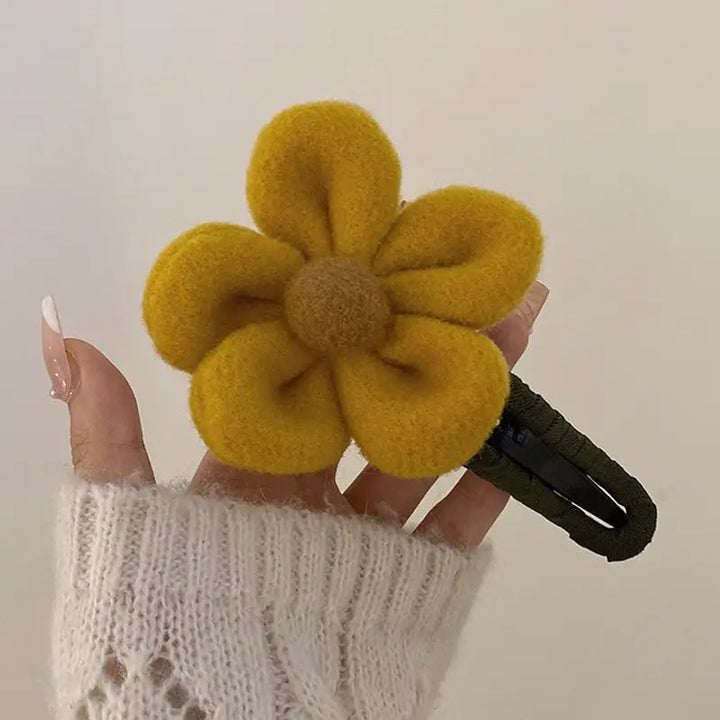 2-Pack: Gorgeous Plush Flower Hairpin Image 12