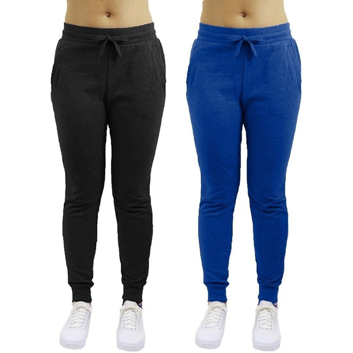 2-Pack: Galaxy By Harvic Womens Heavyweight Fleece-Lined Joggers Image 2